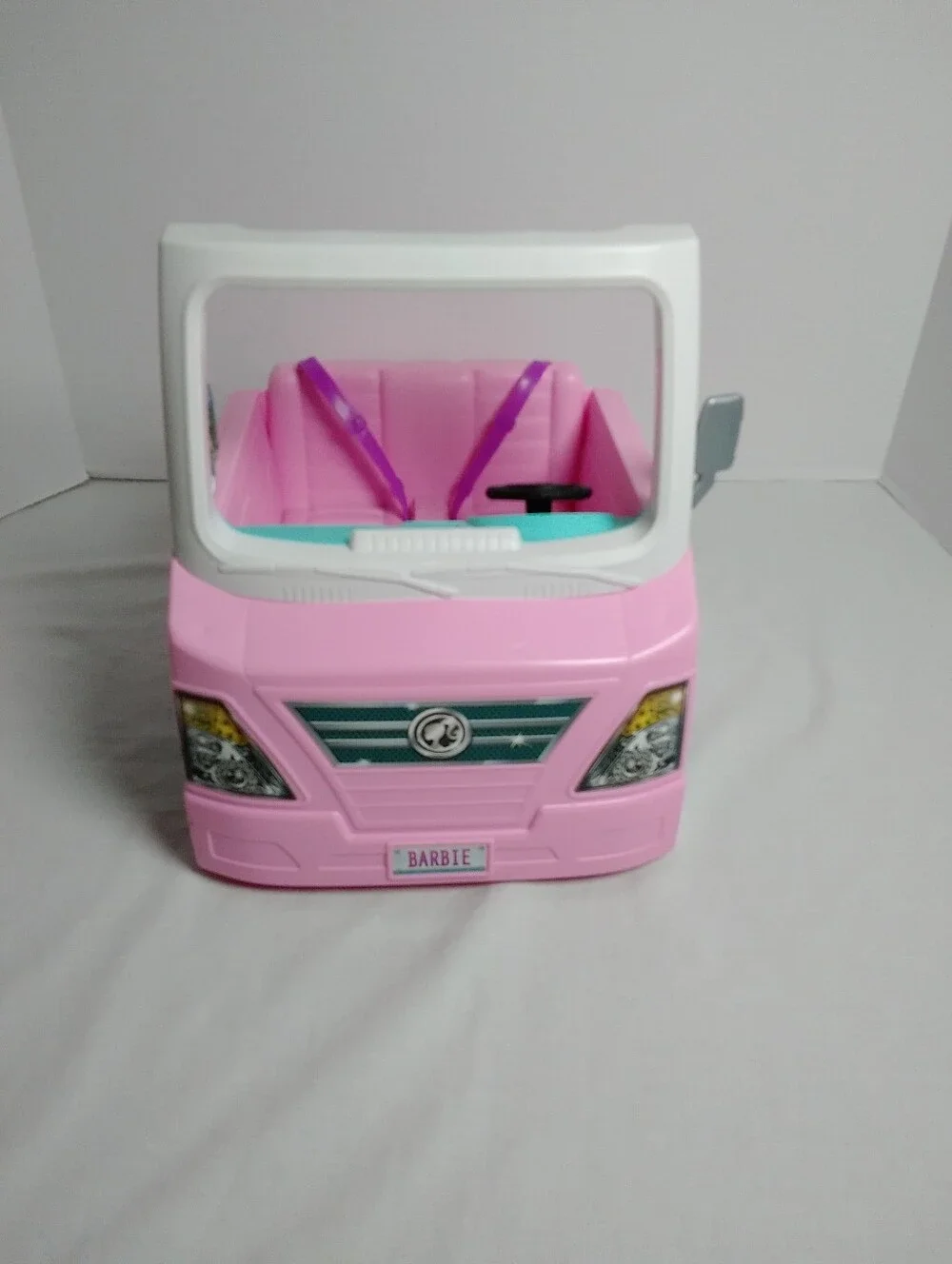 Barbie Pink and White Front Cabin with Purple Seatbelts
